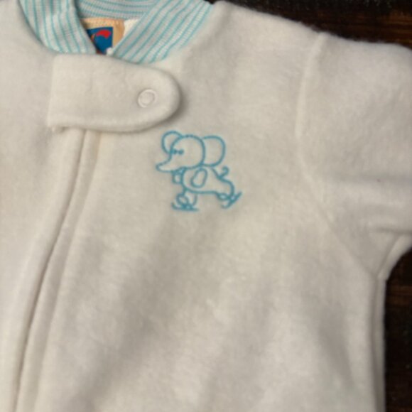 Vintage Carter's Baby White Fleece Bunting Bag Sleeper ~ 0-23Lb. - Picture 2 of 5